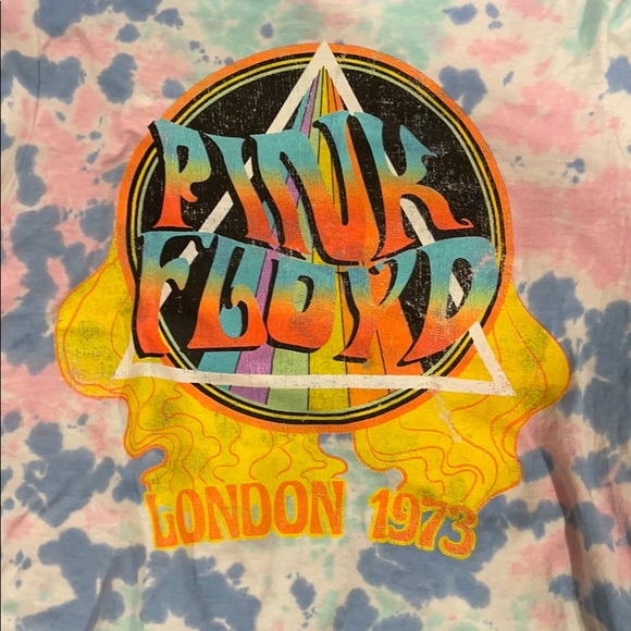 🎉 FREE W/ 2 item bundle 🎉 PINK FLOYD LONDON 1973 concert tie dye tshirt sm - Picture 2 of 2